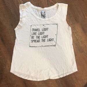 Graphic t-shirt tank top, off white